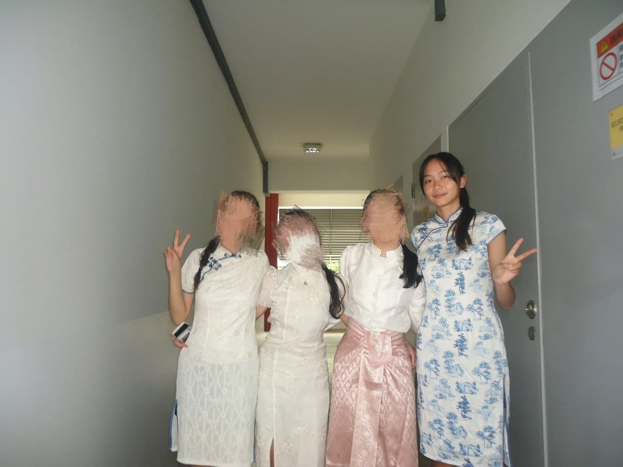 Students in traditional dress at a multicultural school event